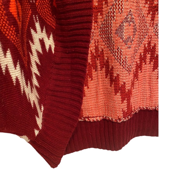 Tobi Red Print Open Front Knit Cardigan Size M/L - Picture 6 of 6